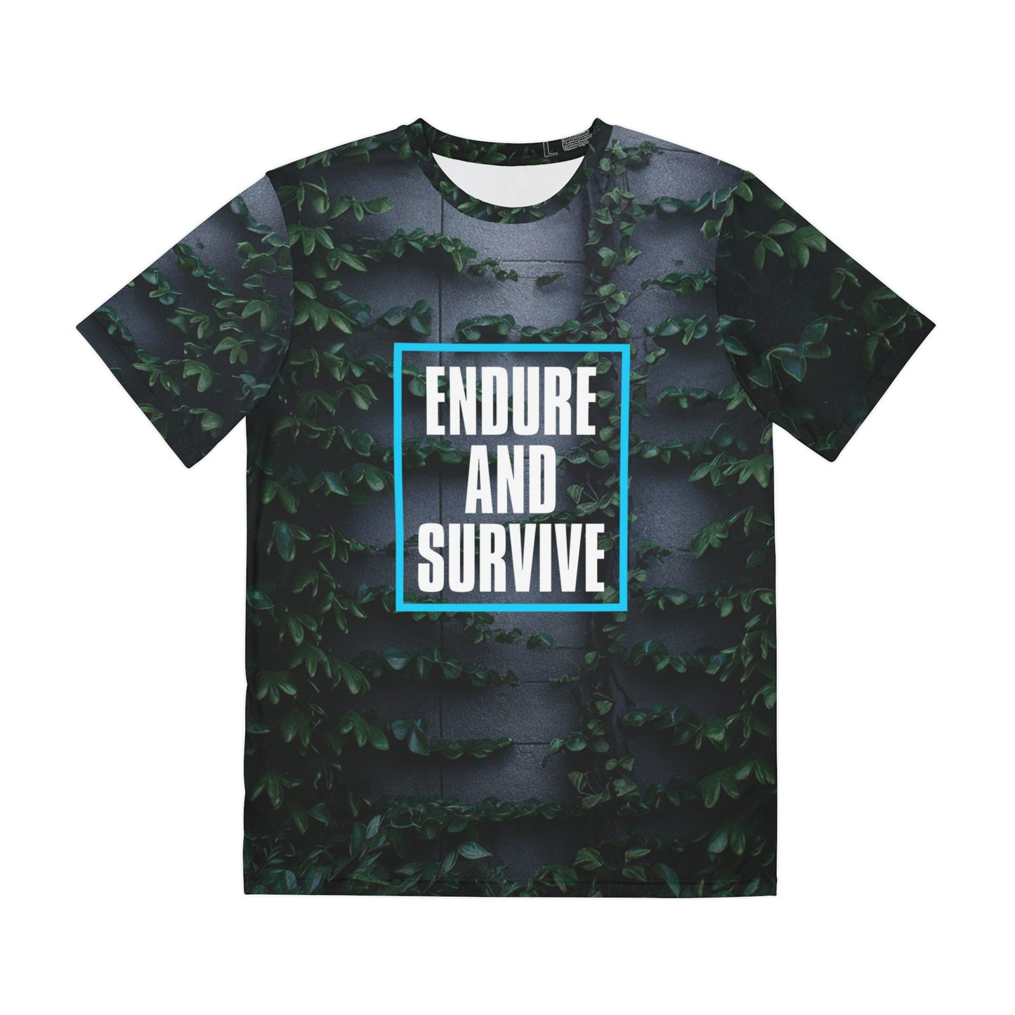 Mens Polyester Gaming T-Shirt Endure And Survive All Over Print Front Side