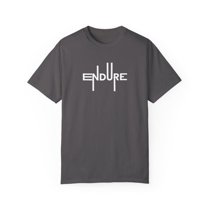 Unisex Garment Dyed Endure Motivational T-Shirt Front Side Graphite