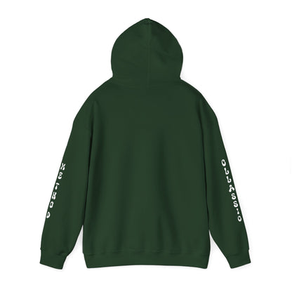 Unisex Heavy Blend Classic Method Hooded Sweatshirt Back Side Forest Green