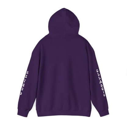 Unisex Heavy Blend Classic Method Hooded Sweatshirt Back Side Purple