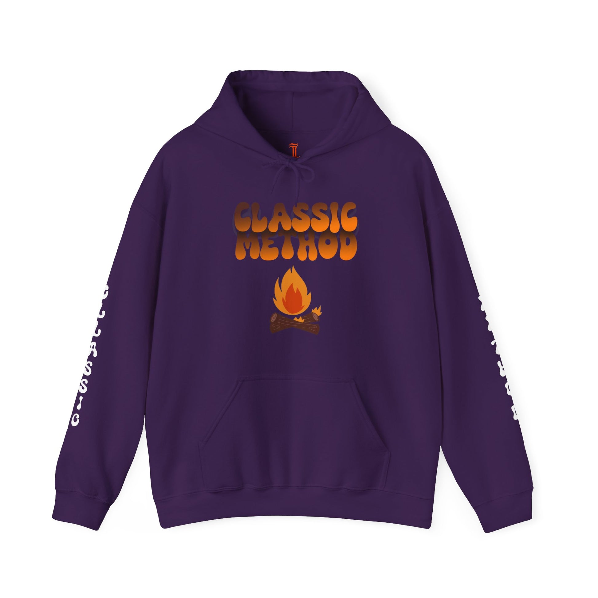 Unisex Heavy Blend Classic Method Hooded Sweatshirt Front Side Purple