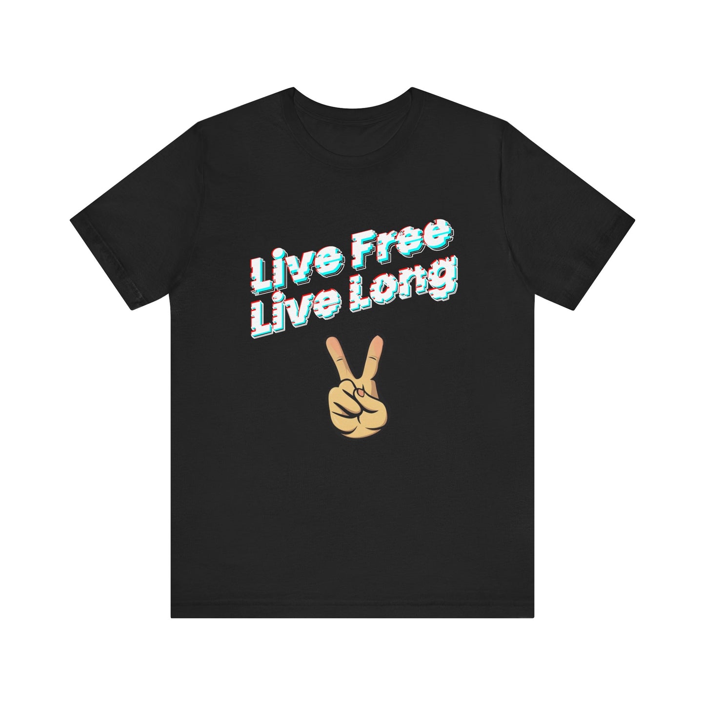 Unisex Jersey Short Sleeve Live Free Quote Tee Front Side Black