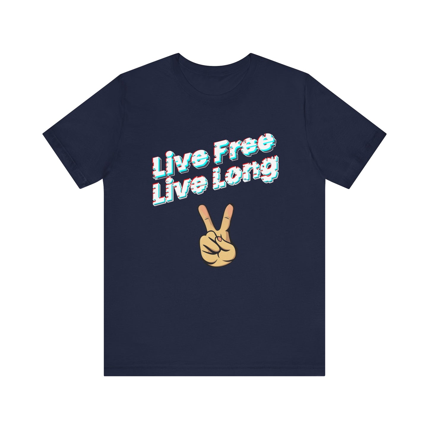 Unisex Jersey Short Sleeve Live Free Quote Tee Front Side Navi