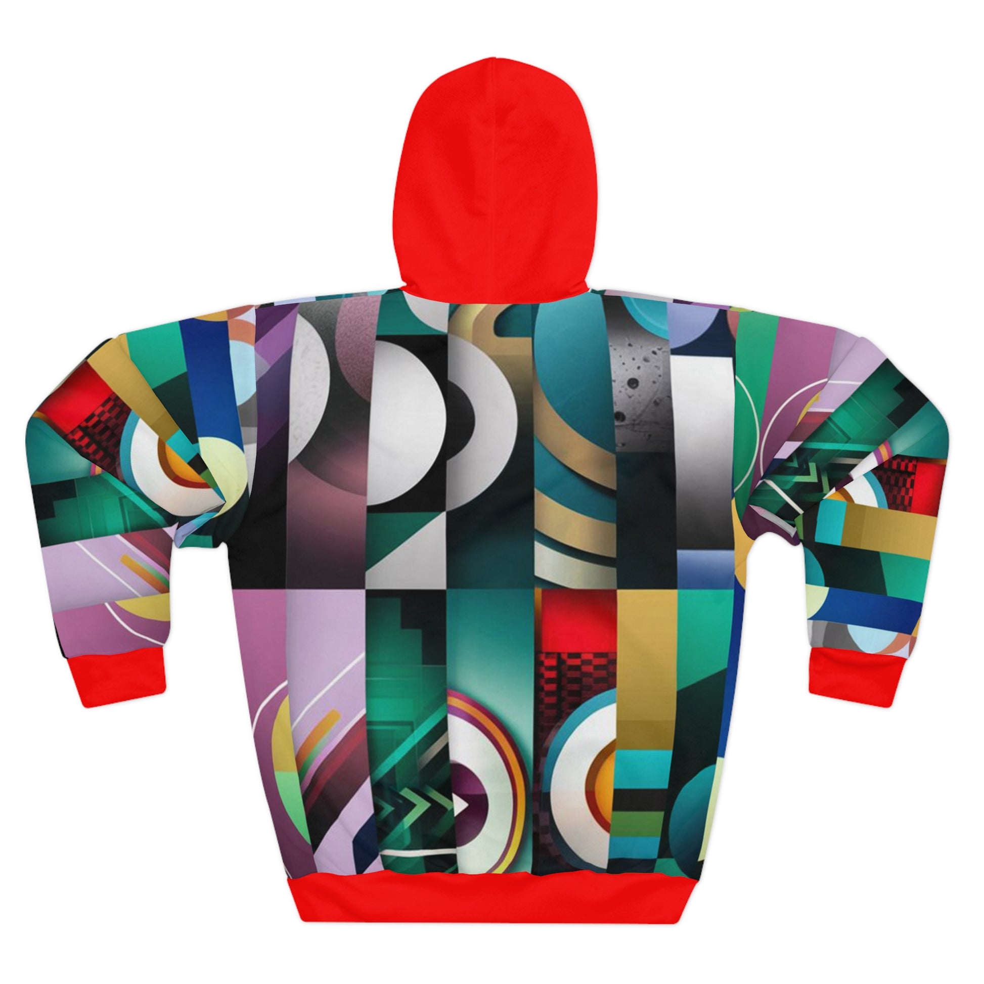 Unisex Pullover Abstract Pop Hoodie AOP Back Side