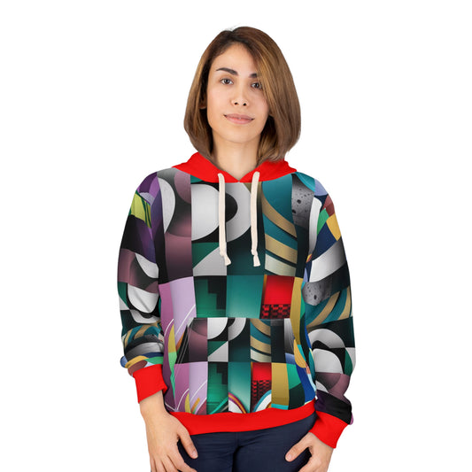 Unisex Pullover Abstract Pop Hoodie AOP Front Side Female