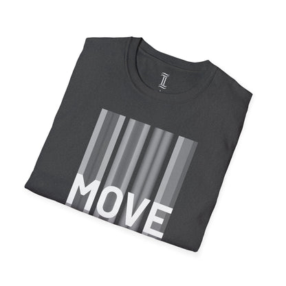 Unisex Softstyle Move Motivational T-Shirt Dark Heather Folded